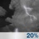Overnight: A slight chance of showers and thunderstorms after 2am. Mostly cloudy, with a low around 72. South wind around 8 mph. Chance of precipitation is 20%. New rainfall amounts less than a tenth of an inch possible. Overnight: Slight Chance Showers And Thunderstorms