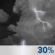 Thursday Night: A chance of showers and thunderstorms between 7pm and 2am. Mostly cloudy, with a low around 70. Southwest wind 2 to 8 mph. Chance of precipitation is 30%. Thursday Night: Chance Showers And Thunderstorms