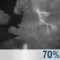 Thursday Night: A chance of showers and thunderstorms before 8pm, then showers and thunderstorms likely between 8pm and 2am. Mostly cloudy, with a low around 67. Northwest wind 3 to 7 mph. Chance of precipitation is 70%. Thursday Night: Chance Showers And Thunderstorms then Showers And Thunderstorms Likely