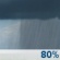 Sunday: Rain showers. Cloudy, with a high near 64. Northwest wind 15 to 20 mph, with gusts as high as 31 mph. Chance of precipitation is 80%. New rainfall amounts between a quarter and half of an inch possible. Sunday: Rain Showers